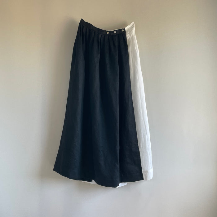 tuck wrap long skirt