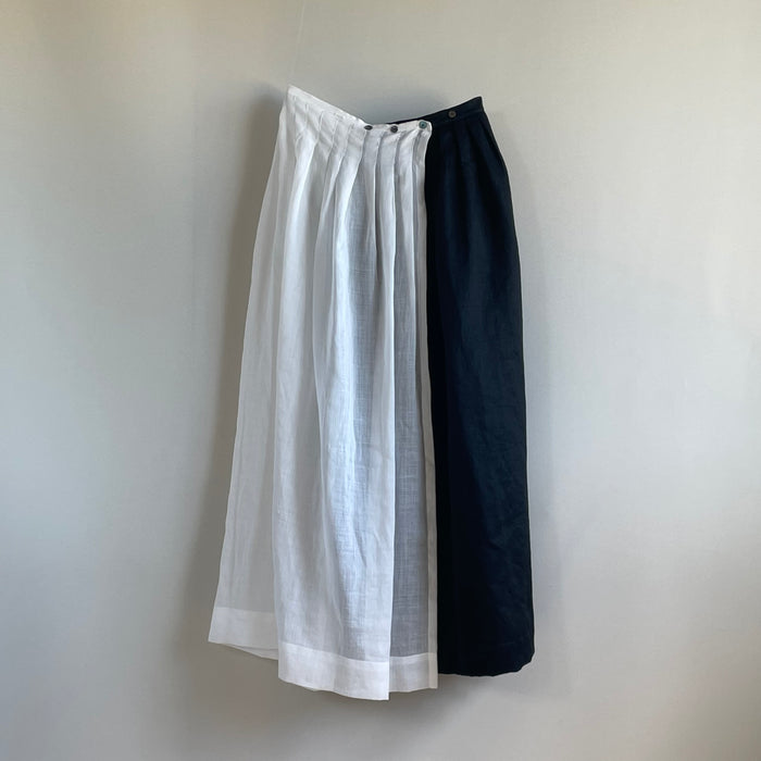 tuck wrap long skirt